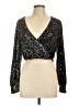 Greylin 100% Polyester Silver Long Sleeve Top Size L - photo 1
