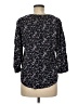 Fun2Fun 100% Rayon Floral Blue Black 3/4 Sleeve Blouse Size M - photo 2
