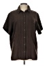 Studio Works 100% Polyester Brown Short Sleeve Blouse Size L - photo 1