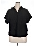 Fever Black Short Sleeve Blouse Size XL - photo 1