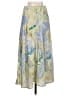 MNG 100% Polyester Paisley Green Blue Casual Skirt Size 6 - photo 2