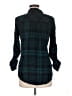 Timing Plaid Green Teal Long Sleeve Blouse Size M - photo 2