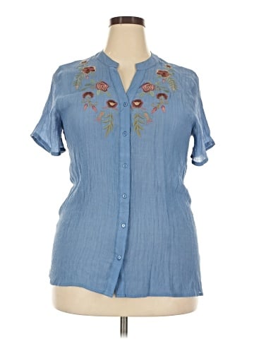 Forgotten Grace Short Sleeve Blouse (view 1)