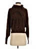 Equipment Animal Print Brown Wool Pullover Sweater Size S - photo 1