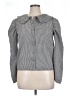 Pieces 100% Polyester Houndstooth Gray Long Sleeve Blouse Size XL - photo 1
