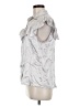 Koch 100% Acetate Metallic Silver Sleeveless Blouse Size M - photo 5