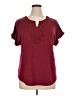Anrabess Burgundy Short Sleeve Top Size XL - photo 1