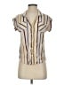 Mod Boutique Stripes Ivory Short Sleeve Blouse Size S - photo 1