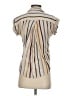 Mod Boutique Stripes Ivory Short Sleeve Blouse Size S - photo 2