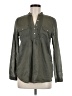 Zara Basic 100% Baumwolle Green Long Sleeve Button-Down Shirt Size M - photo 1