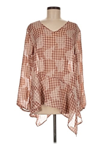 LOGO by Lori Goldstein 3/4 Sleeve Blouse (view 1)