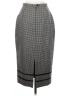 Harold's 100% Alpaca Houndstooth Gray Wool Skirt Size 4 - photo 2