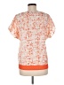 DKNY 100% Polyester Orange Short Sleeve Blouse Size M - photo 2