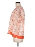 DKNY 100% Polyester Orange Short Sleeve Blouse Size M - photo 5