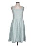 Unbranded 100% Polyester Polka Dots Teal Casual Dress Size L - photo 1