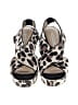 Diane von Furstenberg Animal Print Ivory Sandals Size 7 1/2 - photo 2
