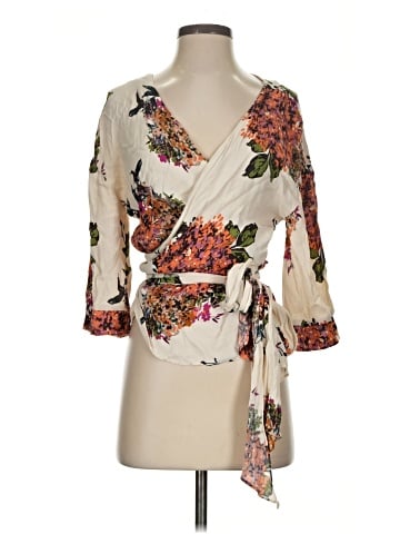 Pink Clover 3/4 Sleeve Blouse (view 1)