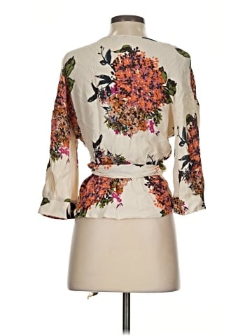 Pink Clover 3/4 Sleeve Blouse (view 2)