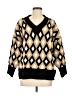 Zara Argyle Gold Black Pullover Sweater Size M - photo 1