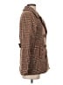 Me Jane 100% Polyester Plaid Brown Coat Size S - photo 4