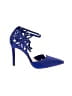 Jessica Simpson 100% Leather Blue Heels Size 7 - photo 1