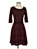 Max Studio Argyle Burgundy Casual Dress Size XS - photo 1