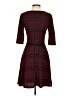 Max Studio Argyle Burgundy Casual Dress Size XS - photo 2