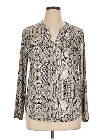 INC International Concepts Long Sleeve Blouse (view 1)