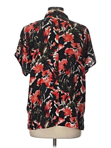 Lafayette 148 New York Short Sleeve Silk Top (view 2)