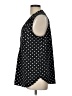 Fervour 100% Polyester Polka Dots Black Sleeveless Blouse Size L - photo 5