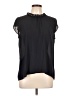 Karl Lagerfeld Paris 100% Polyester Black Short Sleeve Blouse Size L - photo 1