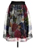 C'est Moi Graphic Red Casual Skirt Size M - photo 1