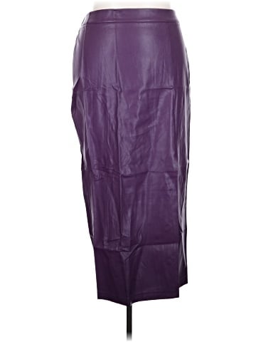 ELOQUII Faux Leather Skirt (view 1)