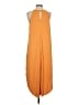 Double Zero Solid Orange Casual Dress Size S - photo 2