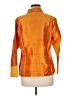 Anu 100% Silk Orange Long Sleeve Silk Top Size M - photo 2