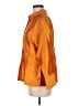 Anu 100% Silk Orange Long Sleeve Silk Top Size M - photo 5