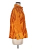 Anu 100% Silk Orange Long Sleeve Silk Top Size M - photo 4