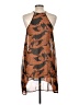 Missguided 100% Polyester Graphic Brown Cocktail Dress Size 10 - photo 2