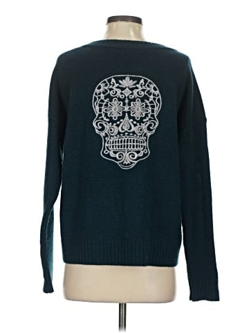 Skull Cashmere Wool Pullover Sweater (view 2)