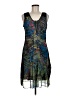 Dolcezza 100% Polyester Paisley Blue Cocktail Dress Size M - photo 1