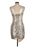 AaKaa Metallic Silver Cocktail Dress Size L - photo 2