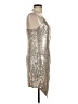 AaKaa Metallic Silver Cocktail Dress Size L - photo 4