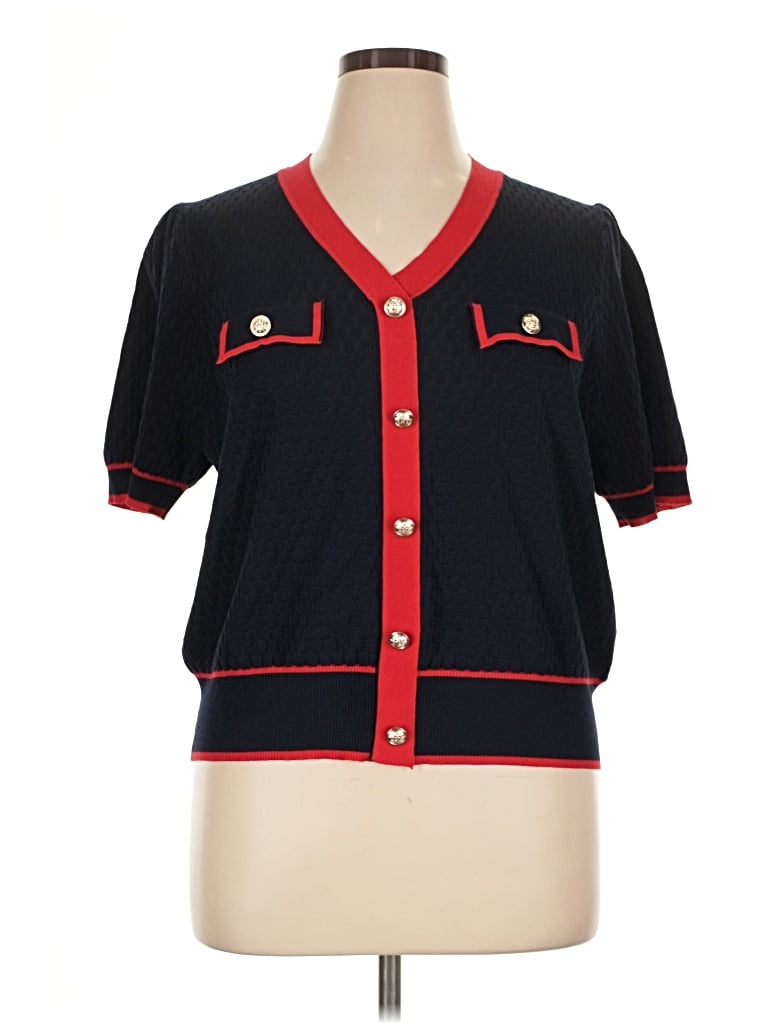 Pre-owned Nanette Lepore Short Sleeve Blouse In Black