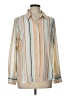 Rachel Zoe 100% Polyester Stripes Multi Color Ivory Long Sleeve Blouse Size L - photo 1