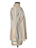 Rachel Zoe 100% Polyester Stripes Multi Color Ivory Long Sleeve Blouse Size L - photo 4