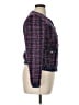 White House Black Market 100% Polyester Tweed Blue Jacket Size 14 - photo 4