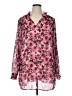 Ellos 100% Polyester Floral Pink Long Sleeve Blouse Size 14 - photo 1