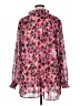 Ellos 100% Polyester Floral Pink Long Sleeve Blouse Size 14 - photo 2