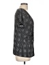 Notations Black Silver Short Sleeve Blouse Size L - photo 4