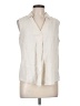Monday Fun Ivory Sleeveless Button-Down Shirt Size L - photo 1